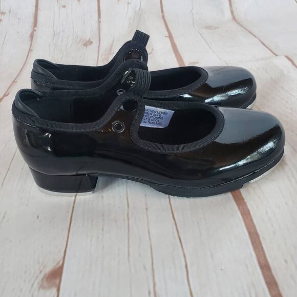 Bloch Childrens Annie Tyette Tap Shoes Patent Black Size 8.5 Little Kid - Picture 4 of 15